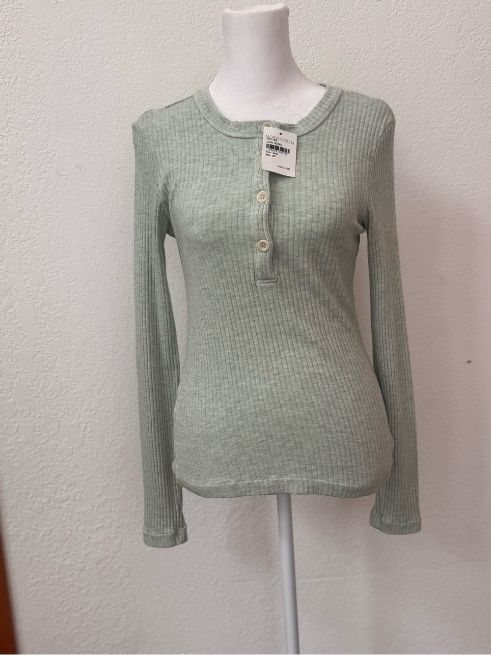 NWT - Citizens of Humanity Celeste Henley stretch rib top - cut out back - Picture 11 of 16